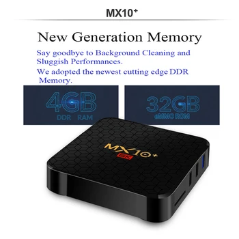 MX10 PRO Android 9.0 TV Box 6K HD 4GB RAM, 32GB 64GB ROM Allwinner H6 Quad Core Media Player 2.4 G Wifi USB 3.0 Smart Set Top Box