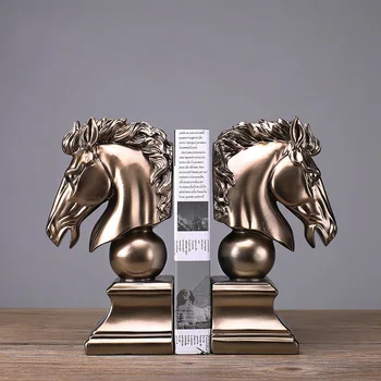 Nauja Europos dervos žirgo galvos knygos amatų kūrybinės retro namų puošybai žirgo galvos knygos failą knygos stovėti office studijų dovana