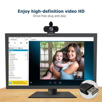 Naujas 1080P HD USB Kamera, Nešiojamas USB Web Kamera, Automatinis Fokusavimas su Mikrofonas Web Kamera, Interneto Konferencijos Žaidimas Live Transliacijos