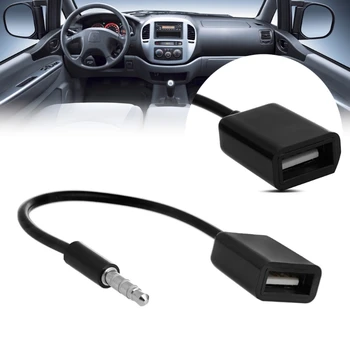 Naujas 3.5 mm Male AUX Garso Kištuko Lizdą, USB 2.0 Moterų Keitiklio Kabelį, Laidą Fr Automobilinį MP3