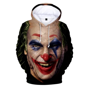 Naujas Atvykimo Joker 3D Hoodies Vyrų/Moterų Rudens-Žiemos Mados Hip-Hop Hoodie 3D Spausdinimo Joker Vyrų Palaidinukė Puloveris Streetwear