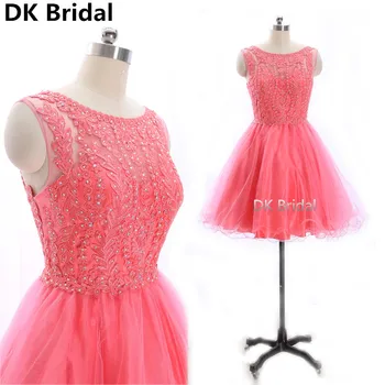 Naujas Mini-Line Trumpas Homecoming Suknelės 2019 Kristalų Appliques Prom Šalis Suknelės Baigimo Suknelė Elegantiškas Bridesmaid Suknelę