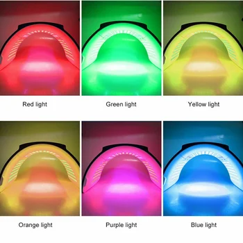 Naujas Nuimamas LED Kaukė Veido Fotonų Šviesos Terapijos Odos Atjauninimo 7-Spalva PDT Šviesos dantų Balinimo Mašina, SPA Grožio Priemonė