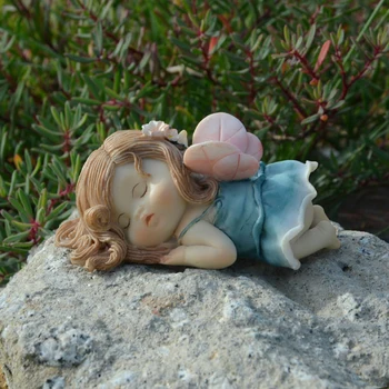 NAUJAS Puikus dervos fairy kūdikio kūrybos miniatiūrinės Statulėlės Amatų teraryum pasakų sodo miniatiūros Mini namų dekoro priedai