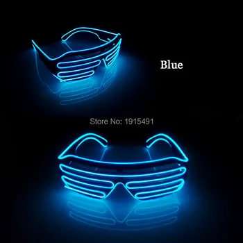 Naujas stilius 10 spalvų populiarus LED akinius apdaila, garso aktyvus žėrintis EL užrakto Akiniai su 3V inverter už scenografijos