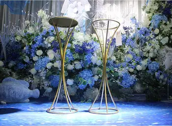 Naujas vestuvių rekvizitai, geležies dailės, pagrindinio stalo, gėlių stovas, vestuvių dekoravimas, t-grindinio švino švytuoklės