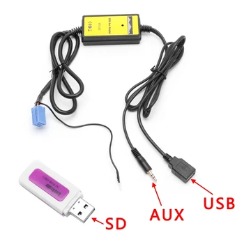 Naujų ar Garso MP3 Sąsaja Adapteris CD Keitiklis AUX, SD, USB Duomenų Kabelis Mini 8Pin Už Skoda