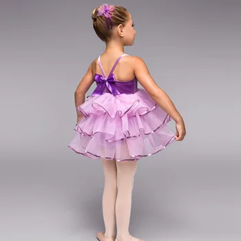 Naujų Mergaičių Dancewear Baleto Mdc Atsitiktinis Suknelės Rankovių Akrilo Violetinė Princesė Dress Šokių Dėvėti Drabužiai, B-2420