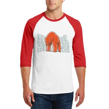 Naujų Produktų Vyrų Marškinėliai Polar Bear Spausdinti Vyrai T-Shirt Vyrai Atsitiktinis Viršūnes Trys Ketvirtį Raglan Rankovėmis Medvilnės Animacinių Filmų Tee Marškinėliai