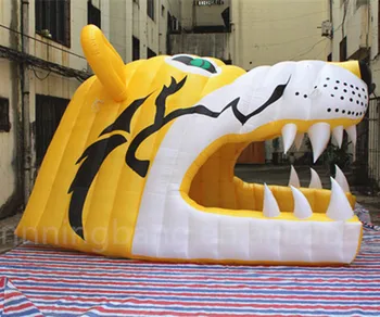 Nemokamas pristatymas 3m didelis Milžinas kopijos tigro galva pripučiami sporto tunelio futbolo talismanu tunelis