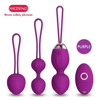 NEZEND10 dažnio modelis Kegel kamuolys vibracijos mažėja kamuolys 4 valdymo makšties sugriežtinimas masažo vibracija, kiaušinių moterų sekso žaislas