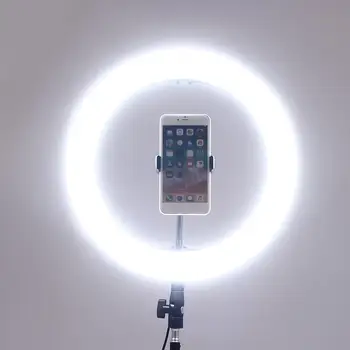 Nešiojamų LED Šviesos Žiedas Pritemdomi Live Transliacijos vaizdo Kamera 7.5 W 2800-5700K 16CM 6inch Stovėti Apšvietimo Fotografavimo Žiedas Užpildykite Šviesa