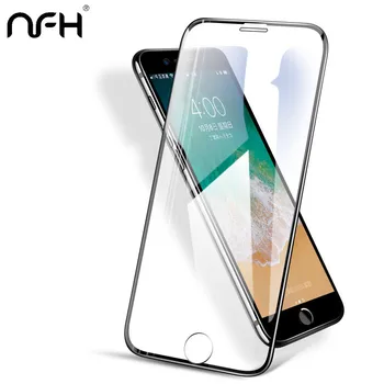 NFH 7D Naujas Pilnas Padengti Grūdinto Stiklo iPhone 6 6S 7 8 Plius Full Screen Protector Filmas 