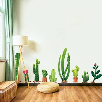 Nuimamas Cactus Modelio Vazoninių Augalų PVC Ekologiškas Virtuvės Kūdikio Miegamojo Lipni, 