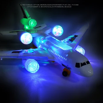 Nuotolinio Valdymo Lėktuvo Elektros LED Šviesos Muzika RC Plokštumos, Lauko Dovana Vaikams 41x43.5x16cm TB Pardavimas