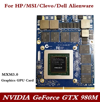 NVIDIA GeForce GTX 980M 8G notepad grafikos MXM3.0 tinka Alienware M17X M18X R3 R4 Dell M6700 M6800free pristatymas