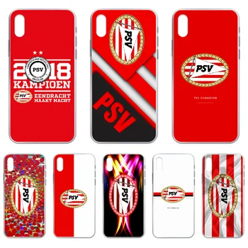 Olandų PSV--futbolo Eindhoveno Telefono Case cover For iphone 4 4S 5 5C 5S 6 6S PLIUS 7 8 X XR XS 11 PRO SE 2020 MAX skaidrus