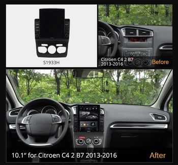 Ownice Android 10.0 Automobilio Radijo Citroen C4 2 B7 2013 - 2016 GPS 2 Din Auto Garso Sistema Stereo Grotuvas 4G LTE Tesla Stiliaus DSP