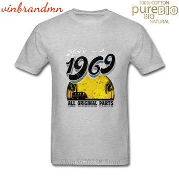 Pagamintas 1969 m. Visos Originalios Dalys, T-marškinėliai Vyrams 51 metų gimtadienį Medvilnės Viršuje Tee Padėkos Dieną Ineta Diena Dovana T Shirts