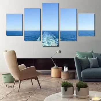 Pajūrio Peizažas Meno Plakatas Begalinis Mėlyna Jūra Hd Spausdinti Sienų Apdailai skirtą Kambarį Namuose Penkių Modernaus Stiliaus, be Rėmelio