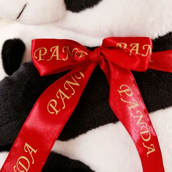 Panda Tėvas ir Sūnus Pliušiniai Žaislai Vaikams Geriausia Pristato Mielas Dovanas Vaikų Dienos Įdaryti Lėlės Panda su Raudona BowTie 25/30cm