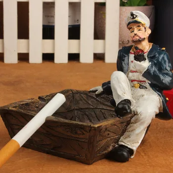 Pardavimo Retro asmenybė piratų Kūrybos peleninę dovanų Europos stiliaus Dekoracijas sailor vamzdis svetainės kavos stalo Apdailos
