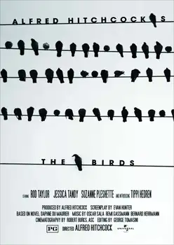 Paukščių 1963 Alfred Hitchcock Filmą Kino Retro Vintage Plakatas Dekoratyvinės Sienų Lipduko Drobės Tapybos Namų Meno Namų Dekoro Dovana