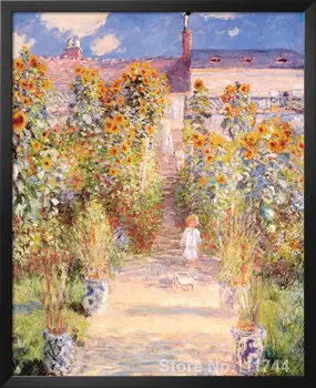 Paveikslų naują namą Menininkų Sodo Vetheuil Claude Monet Rankų darbo aliejaus tapybai Aukštos kokybės