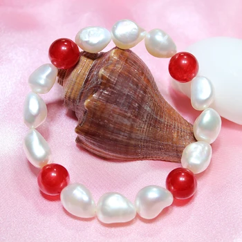 PEISENI Žavesio Apyrankę Perlų Papuošalai Natūralių Gėlavandenių Perlų baroko Perlas Apyrankės Moterims vestuvių dovanos