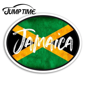 Peršokti Laiko Jamaikos Vėliavos Vinilo Lipdukai Įdomus Kelionės Lipdukas Nešiojamas Bagažo Bamperis Kamieno Lango Lipdukas Automobilių Reikmenys