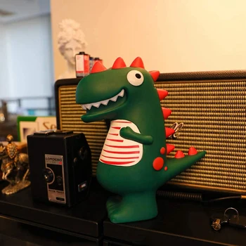 Piggy Bank, Animacinių Filmų Žalias Dinozauras Vaiko Pinigų Banko Grūdintas Pinigų Taupymo Box Mini Kūrybinės Monetos Banko Puikus