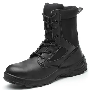 Plus size vyrų mados batus karvės odos platforma plieno toe cap įkrovos darbo batai, apsaugos darbuotojas botas masculinas zapatos