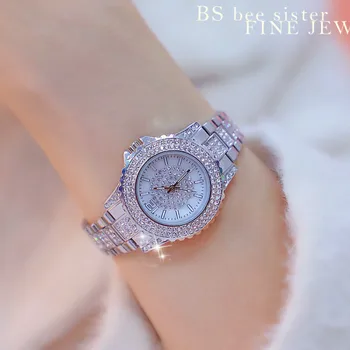 Prabangos Prekės Ponios Laikrodžiai Kristalų Žiūrėti Moterų Kvarcinis Laikrodis diamond Moterų Suknelė Žiūrėti Reloj Mujer Laikrodis relogio feminino