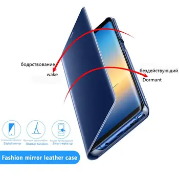 Prabangus Veidrodis Peržiūrėti Smart Flip Case For Huawei Honor 9X Pro Honor9X 9 X HLK-AL10 originalus Magnetinis fundas Ant Odos Telefono Dangtelį