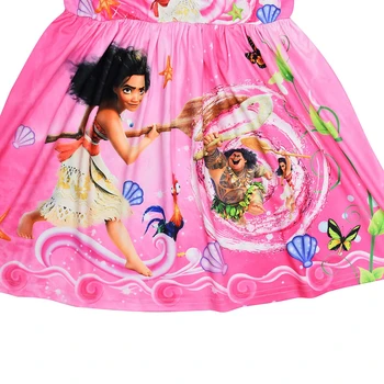 Princesė Moana Suknelės Mergaitėms Kostiumas 2020 M. Naujas Stiliaus Vasaros įveikiamas Rankovės Gimtadienio Cosplay Vaikų Drabužiai