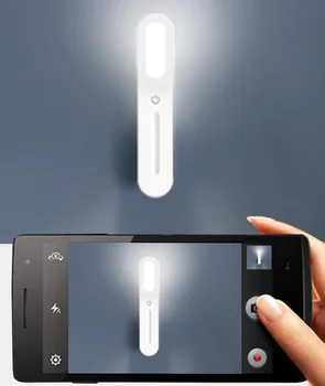 Pritemdomi LED Nakties Šviesos USB Įkraunamas LED Sienos Žiburiai, Namų Touch Kontrolės Magnetas Attachable Nešiojamas Žibintuvėlis