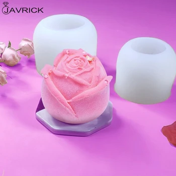 Rankų darbo 3D Rose Ledo Plokštelėje Pelėsių Daugkartinio naudojimo Maisto kokybės Silikono Ledo Kubo Formos Gėlių Putėsiai Epoksidinės Dervos Pelėsių Meno Amatų Įrankis