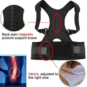 Reguliuojamas Nugaros Laikysenos Korektorius, Magnetinė Terapija Peties Korektorius Paramos Atgal Petnešomis Petnešomis Diržo Sėdi Galūnių Postur G9V3