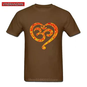 Retro Kinų Festivalyje Om Širdies marškinėliai Vyrams, Moterims, Joga Dvasingumas OM Meilės simbolis T-shirt Budizmo Meditacijos Vintage marškinėliai