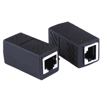 RJ45 LAN jungtis inline Cat7/Cat6/Cat5e Ethernet Kabelis Extender Adapteris 2Pack