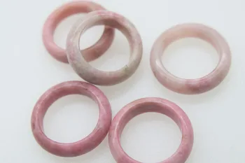 Rožinė Rhodochrosite pobūdžio žiedas 17-18mm didmeninė karoliukai pobūdžio žiedas puikus žiedas mergina