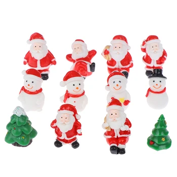 Santa Claus Sniego Medis Mini Dervos Kalėdinė Dekoracija Micro Kraštovaizdžio Modelis 
