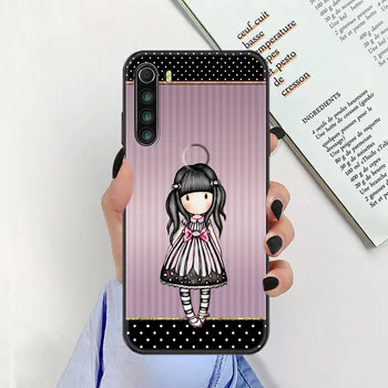 SantoroS cute Girl Telefoną atveju Xiaomi Redmi Pastaba 7 7A 8 8T 9 9A 9S K30 Pro Ultra black silikono ląstelių padengti tpu padengti tendencija