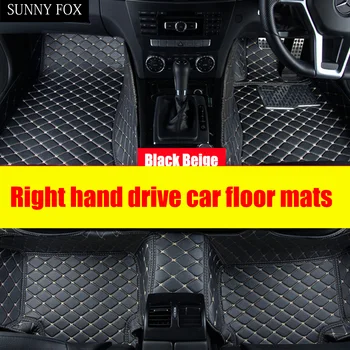SAULĖTĄ FOX right hand drive/RHD automobilis grindų kilimėliai Atveju, Infiniti EX25 FX35/45/50 G35/37 JX35 6D Vandeniui automobilio stiliaus leathe
