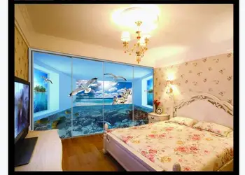 Sea view Sienų Freskomis Photo 3D Kambarį Miegamojo Tapetai Namų Dekoro Sienų Tapetai