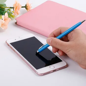 Sidabrinis gelio rašiklis, Originalumas Metalo Touch Pen Touch Screen Stylus Tablet Išmaniųjų Telefonų Kondensatorius Stylus Juodo rašalo užpildymo