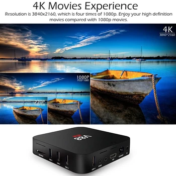 Smart TV Box Quad Core 4K HD Išvesties WIFI 1G+8G Televizijos Media Player Topbox Nuotolinio Valdymo pultas