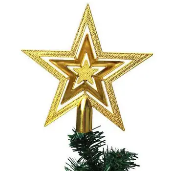 Spindi Kalėdų Žvaigždė Papuošalai Kalėdų Medžio Topper Aukso Žvaigždė Kabantys Papuošalai Blizgučiai Star Festivalis Šventė Kalėdas