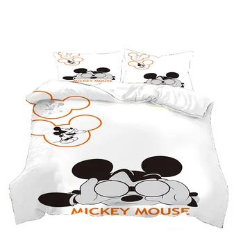 Sporto Fuksija antklode padengti rinkinį mergaitėms miegamasis dekoro Mickey Mouse Patalynės Vieno dydžio antklode padengti dvigule lova queen karaliaus Vaikai 3D