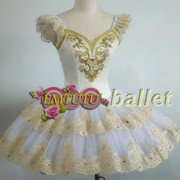 Suaugusiųjų Derliaus Profesionalių Baleto Tutus Raudonos Aukso Užsakymą Pagaminti Klasikinio Baleto Tutu Sijonas Blynas Baleto Kostiumas Baleto Suknelė
